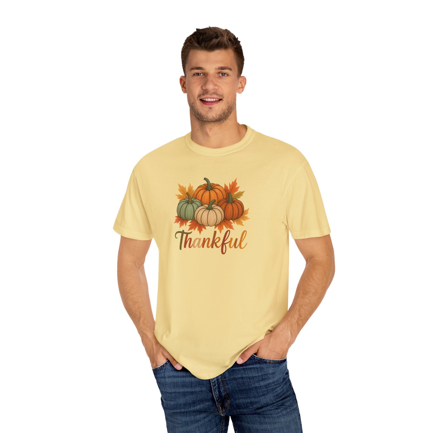 Thankful Pumpkin Patch T-shirt, Fall Leaves, Thanksgiving Tee, Autumn Vibes