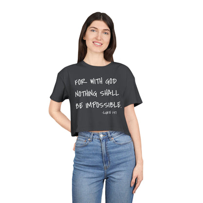 GOD DID - Women's Crop Tee