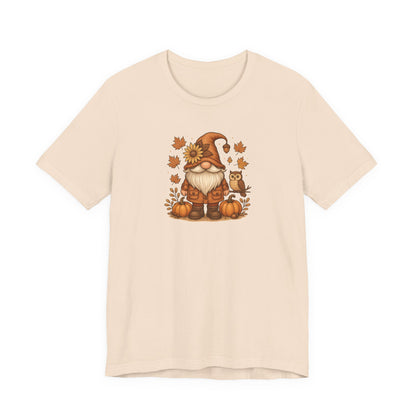Autumn Gnome With Pumpkins And An Owl T-Shirt | Fall Leaves | Harvest Vibes