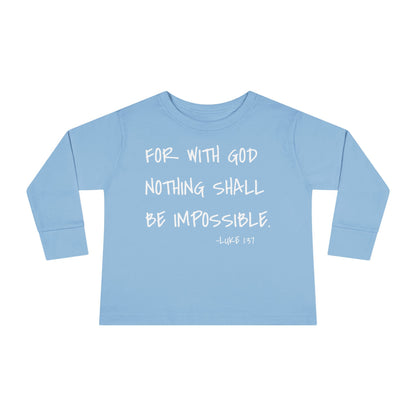 GOD DID - Toddler Long Sleeve T-Shirt