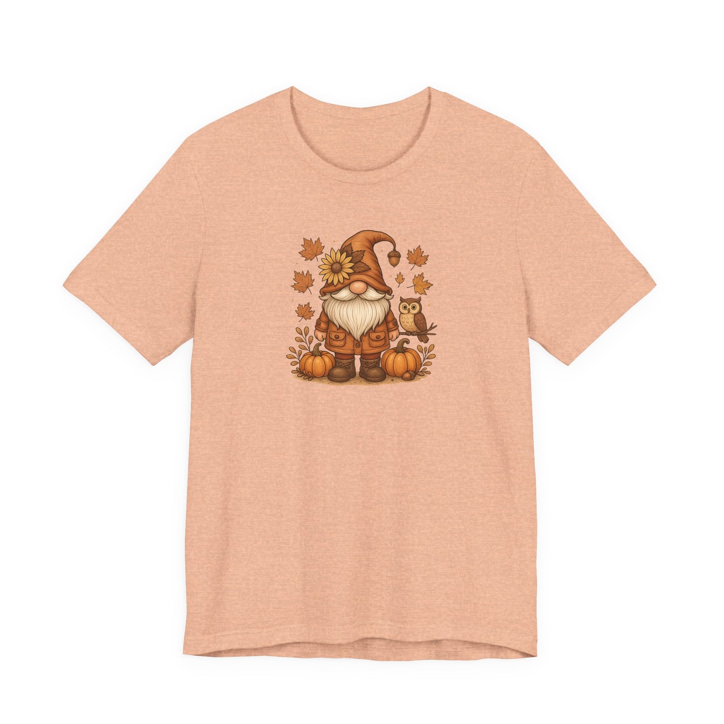 Autumn Gnome With Pumpkins And An Owl T-Shirt | Fall Leaves | Harvest Vibes