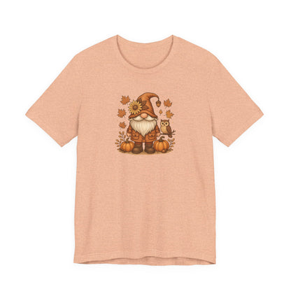 Autumn Gnome With Pumpkins And An Owl T-Shirt | Fall Leaves | Harvest Vibes