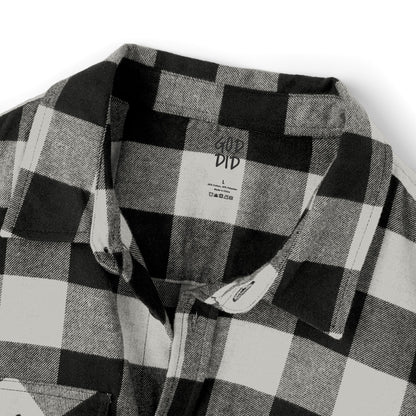 GOD DID - Flannel Faith Based Shirt