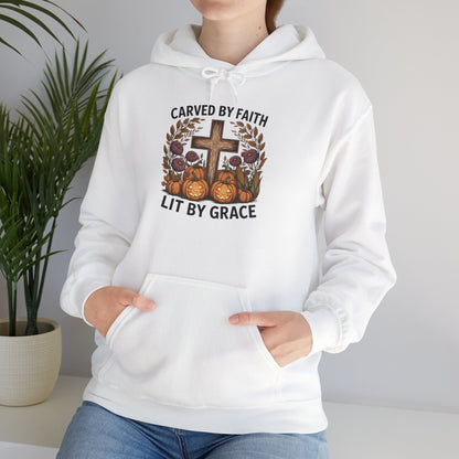 Carved by Faith Lit by Grace Shirt - Faith-Inspired Fall Hoodie