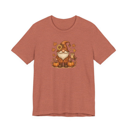 Autumn Gnome With Pumpkins And An Owl T-Shirt | Fall Leaves | Harvest Vibes