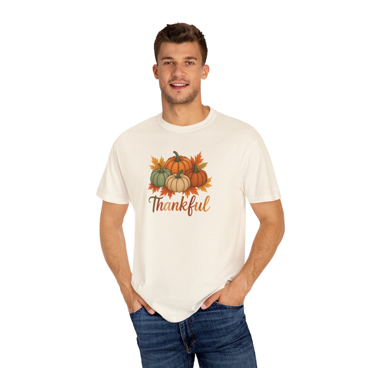 Thankful Pumpkin Patch T-shirt, Fall Leaves, Thanksgiving Tee, Autumn Vibes