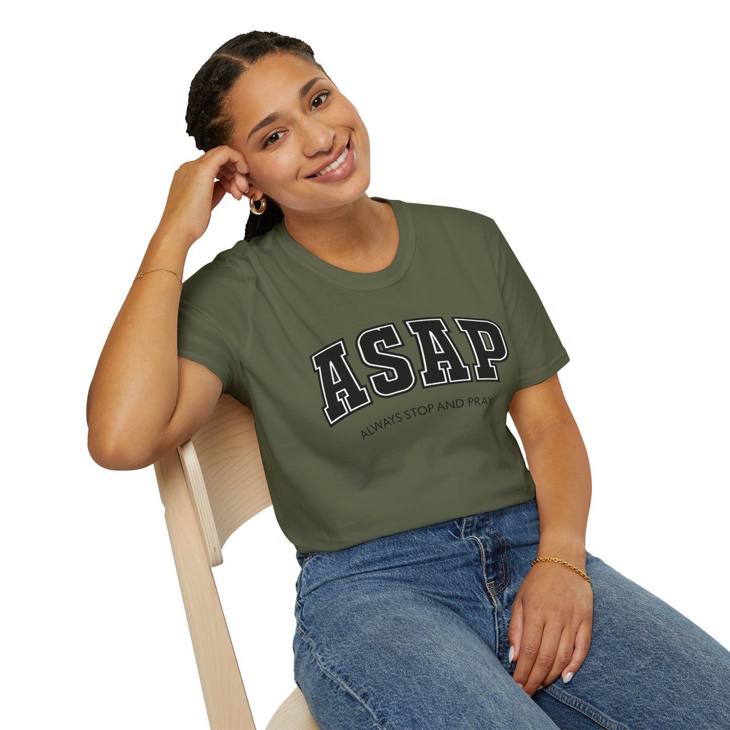 ASAP - Always Stop and Pray Softstyle Faith Based T-Shirt
