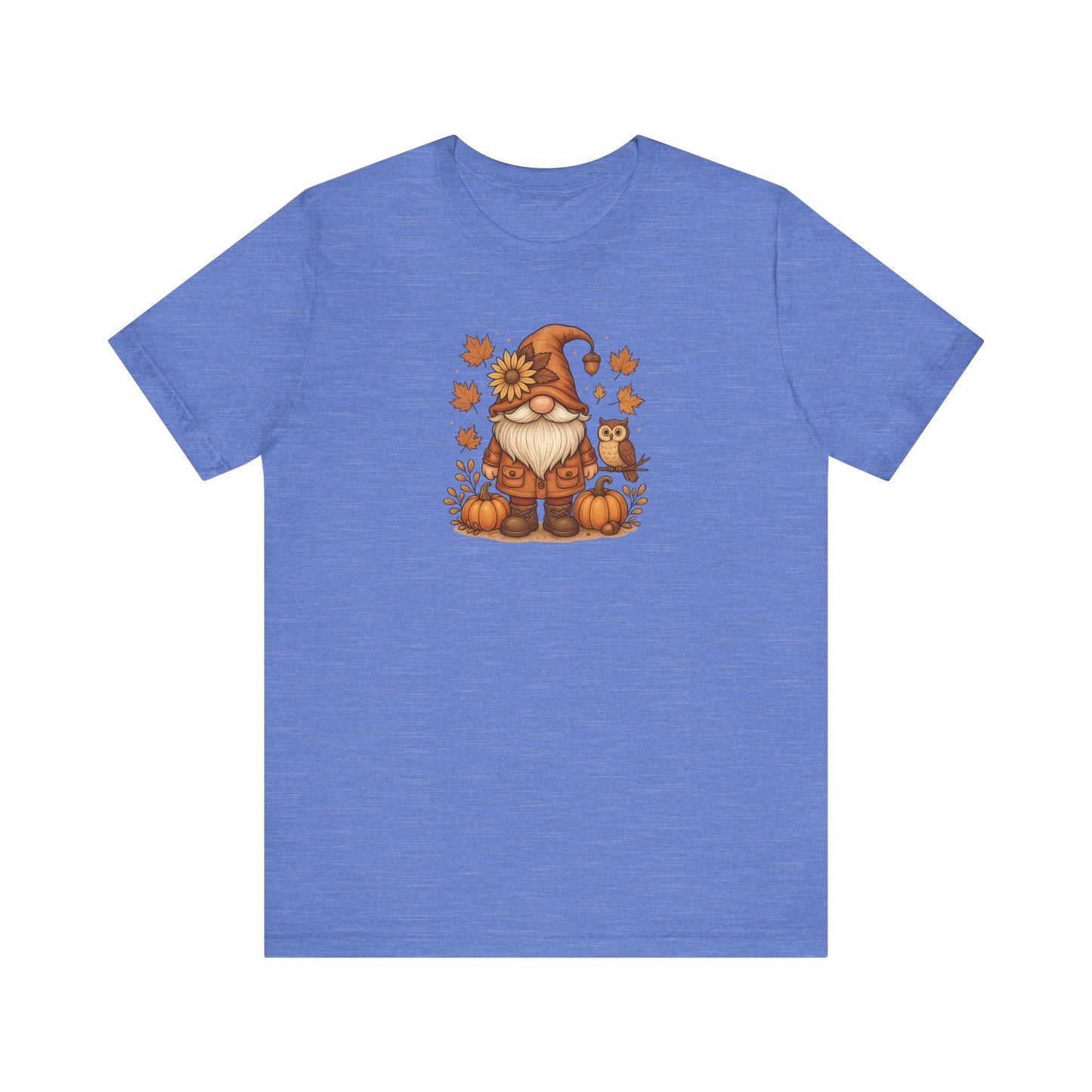 Autumn Gnome With Pumpkins And An Owl T-Shirt | Fall Leaves | Harvest Vibes