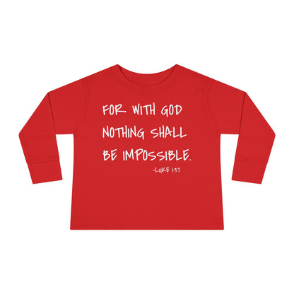 GOD DID - Toddler Long Sleeve T-Shirt