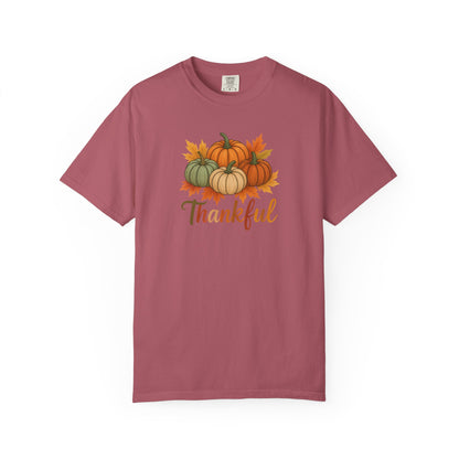 Thankful Pumpkin Patch T-shirt, Fall Leaves, Thanksgiving Tee, Autumn Vibes