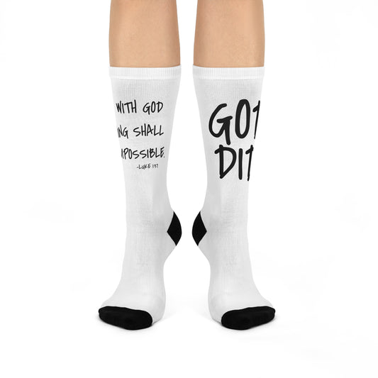 GOD DID - Cushioned Crew Socks