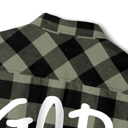 GOD DID - Flannel Faith Based Shirt