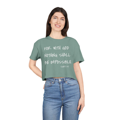 GOD DID - Women's Crop Tee