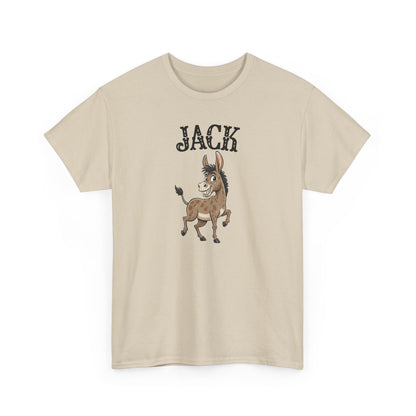 Jack The Ass T-Shirt | Cute Farm Animal Graphic Tee | Sarcastic Humor Wordplay Apparel
