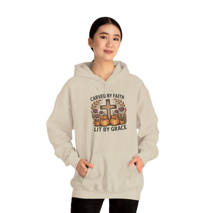 Carved by Faith Lit by Grace Shirt - Faith-Inspired Fall Hoodie