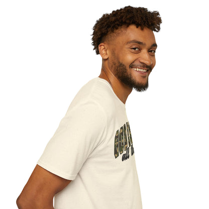 God is Good Faith Based Softstyle T-Shirt (Camo Lettering)