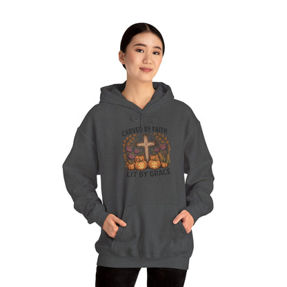 Carved by Faith Lit by Grace Shirt - Faith-Inspired Fall Hoodie