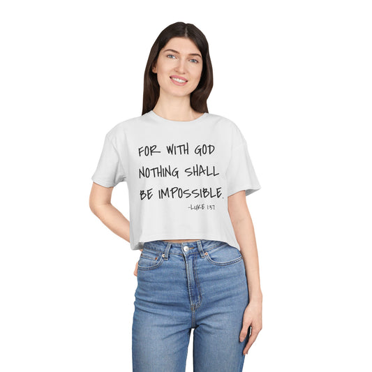 GOD DID - Women's Crop Tee