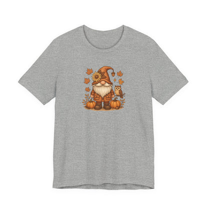 Autumn Gnome With Pumpkins And An Owl T-Shirt | Fall Leaves | Harvest Vibes