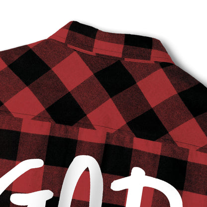 GOD DID - Flannel Faith Based Shirt