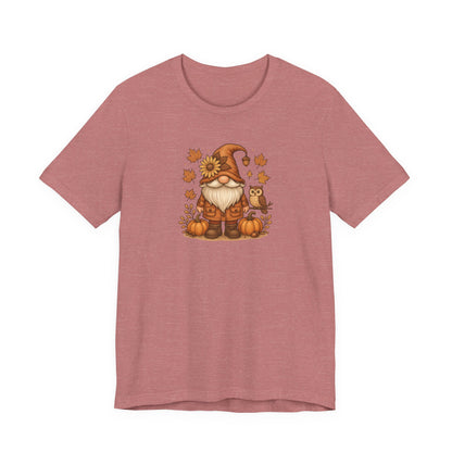 Autumn Gnome With Pumpkins And An Owl T-Shirt | Fall Leaves | Harvest Vibes