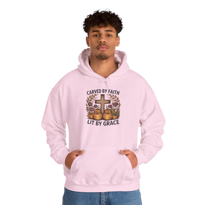 Carved by Faith Lit by Grace Shirt - Faith-Inspired Fall Hoodie