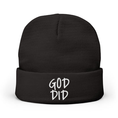 GOD DID - Knit Beanie (Embroidered)