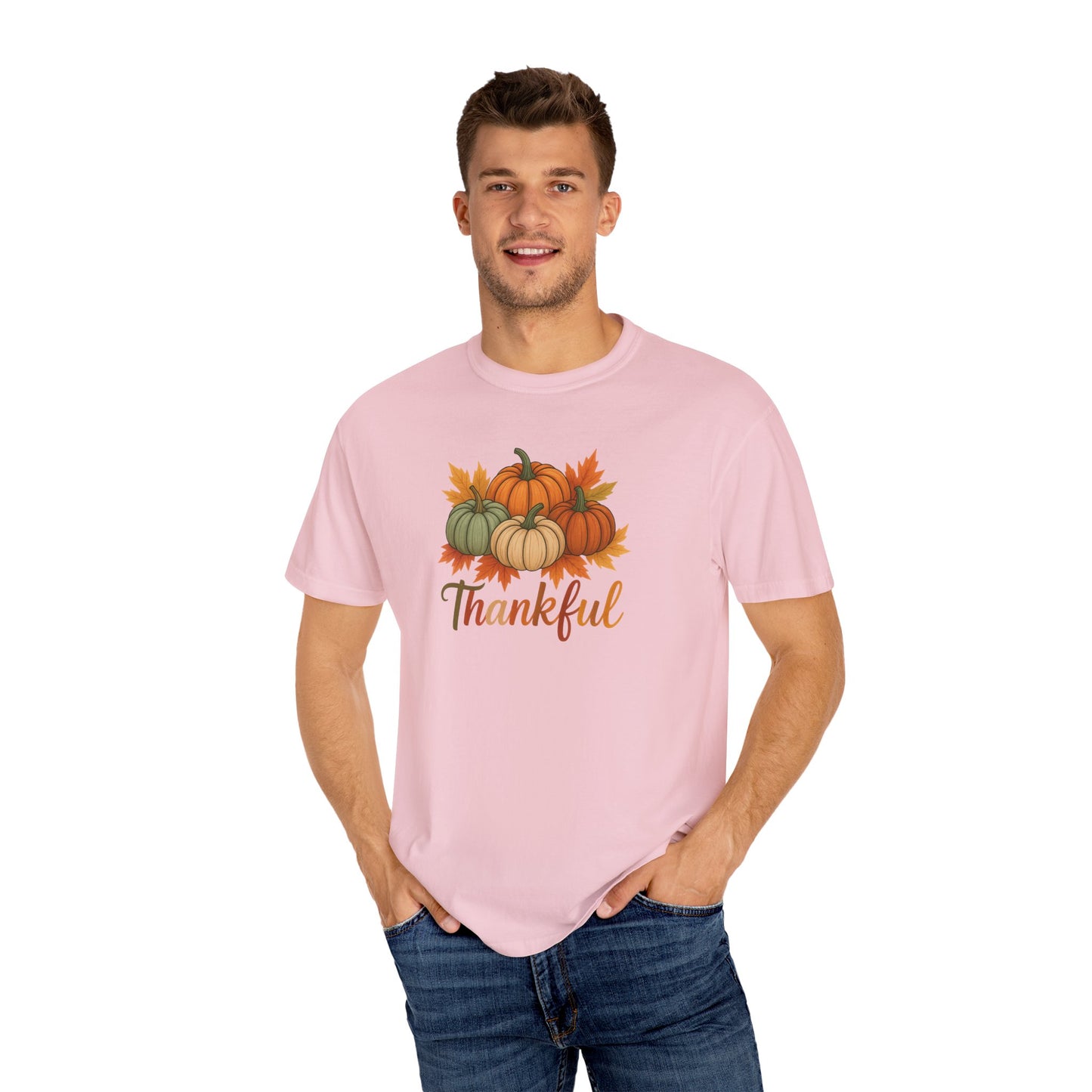 Thankful Pumpkin Patch T-shirt, Fall Leaves, Thanksgiving Tee, Autumn Vibes