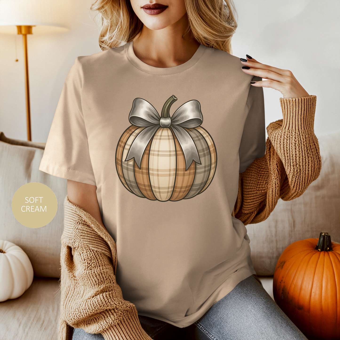 Fall Pumpkin Graphic T-Shirt, Cozy Autumn Tee, Thanksgiving Casual Wear