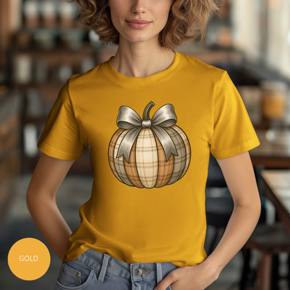Fall Pumpkin Graphic T-Shirt, Cozy Autumn Tee, Thanksgiving Casual Wear
