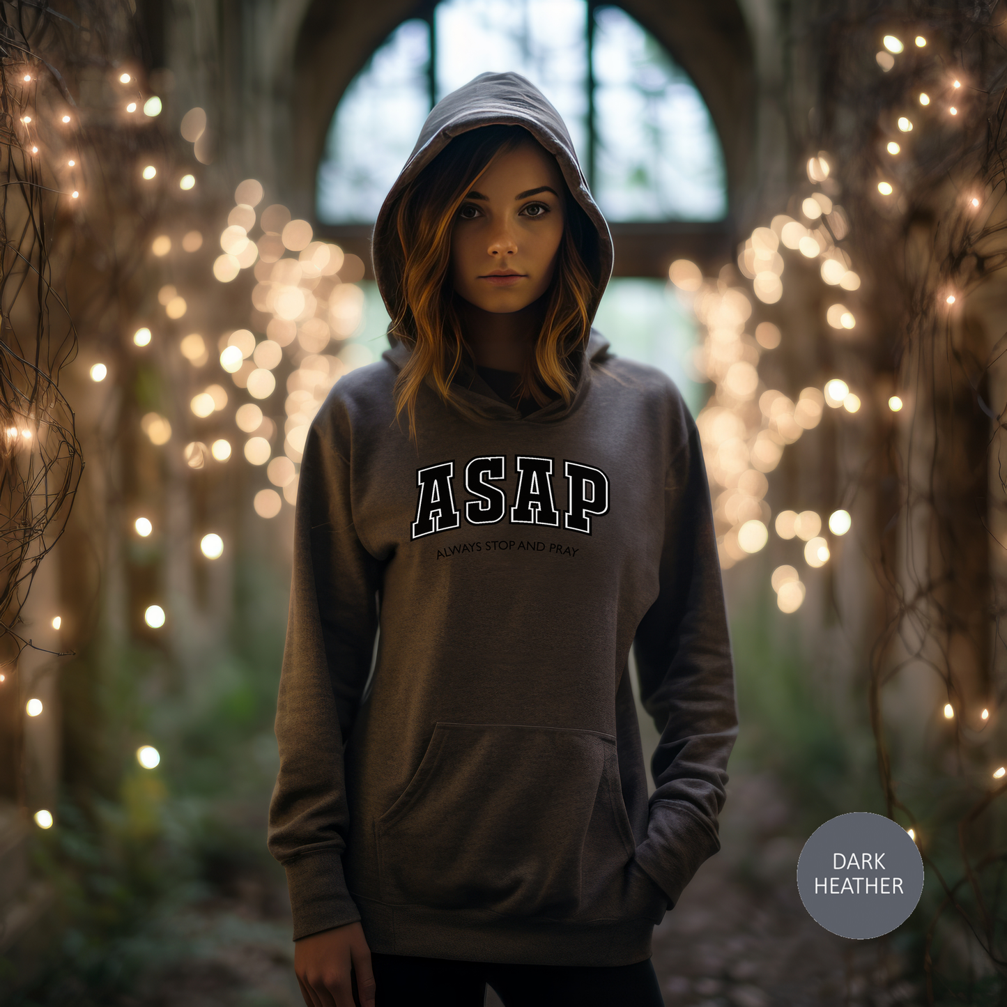 ASAP "Always Stop and Pray" Faith-Based Hoodie For Christians Jesus Lovers And Prayer Warriors