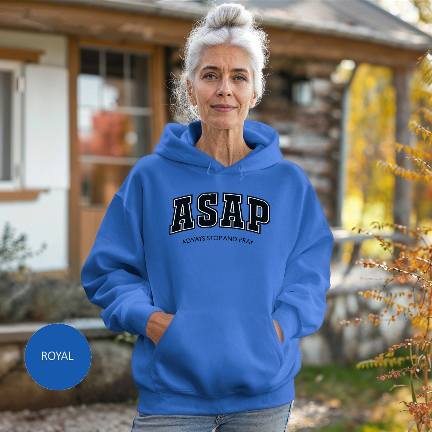 ASAP "Always Stop and Pray" Faith-Based Hoodie For Christians Jesus Lovers And Prayer Warriors
