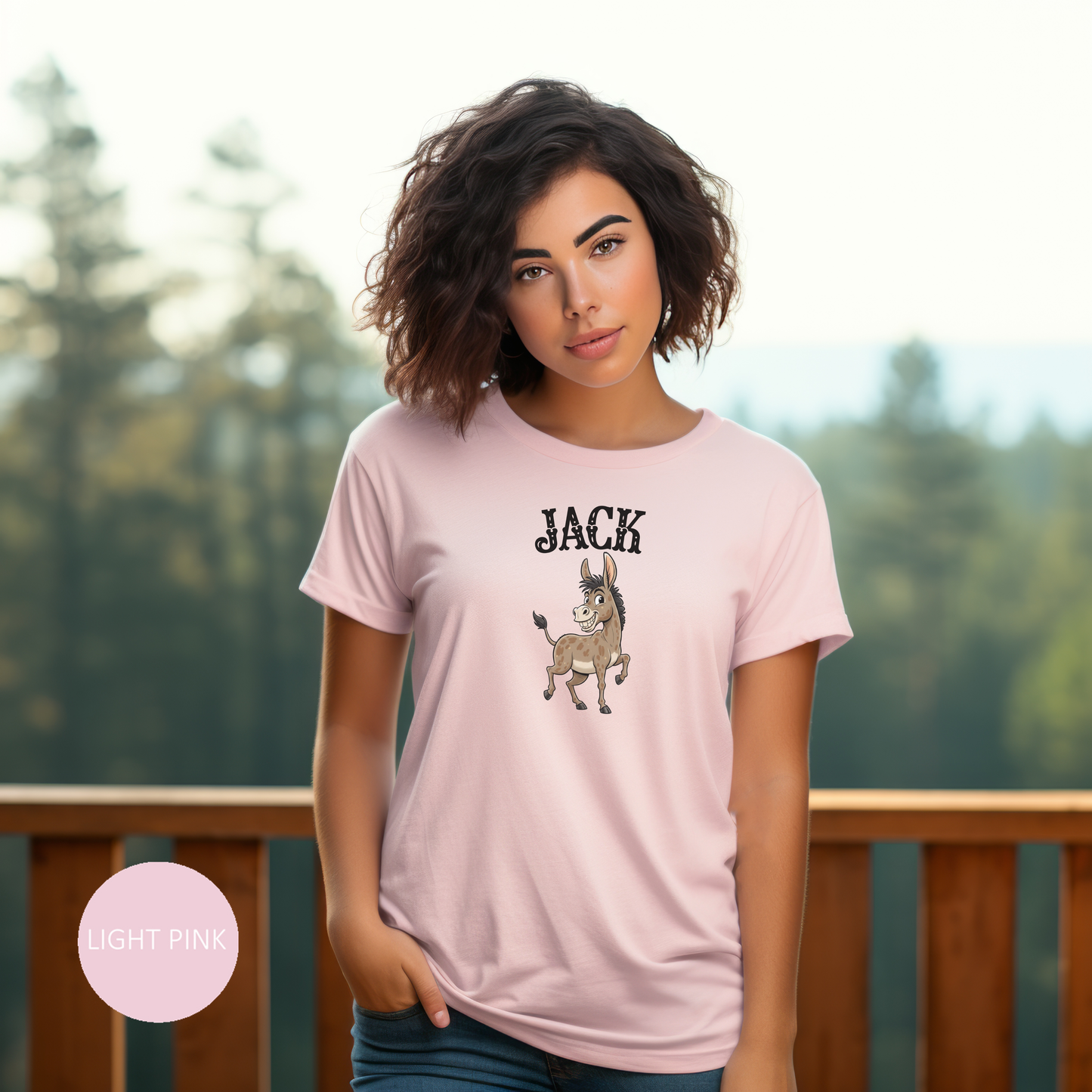 Jack The Ass T-Shirt | Cute Farm Animal Graphic Tee | Sarcastic Humor Wordplay Apparel