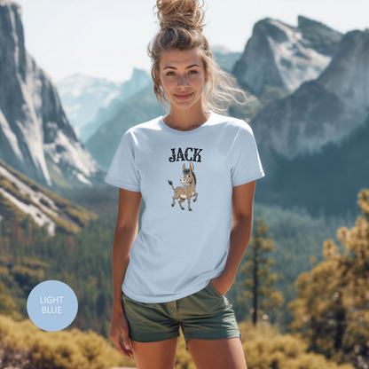 Jack The Ass T-Shirt | Cute Farm Animal Graphic Tee | Sarcastic Humor Wordplay Apparel