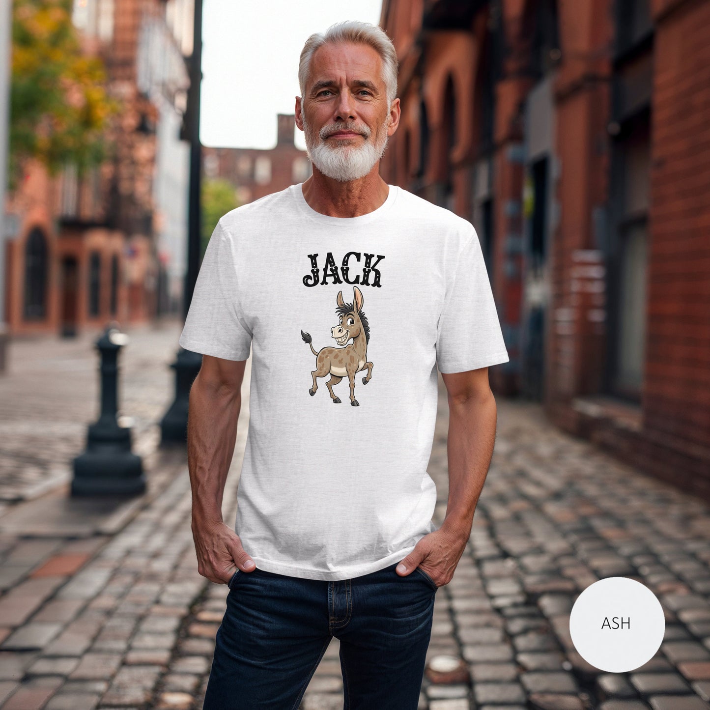 Jack The Ass T-Shirt | Cute Farm Animal Graphic Tee | Sarcastic Humor Wordplay Apparel