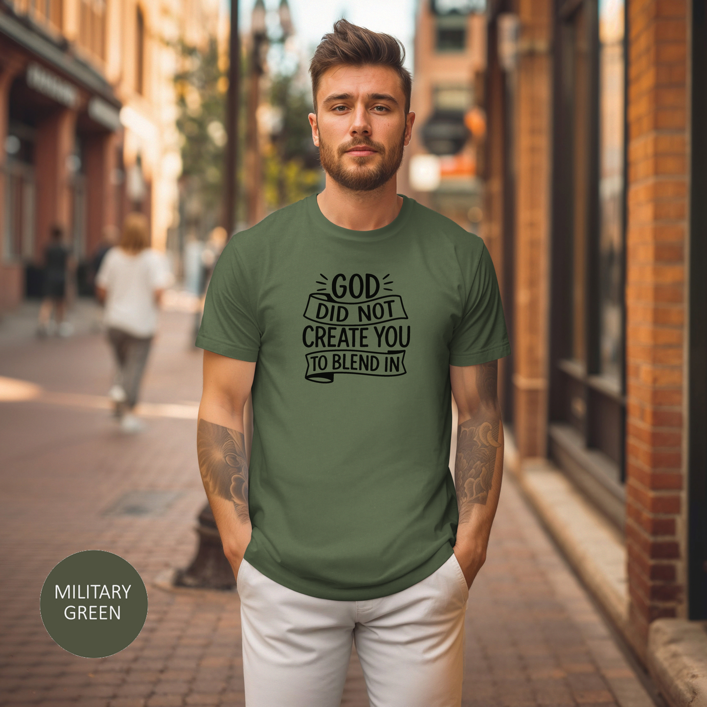 God Did Not Create You to Blend In Christian Shirt Faith Apparel