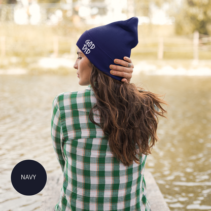 GOD DID - Embroidered Knit Statement Beanie