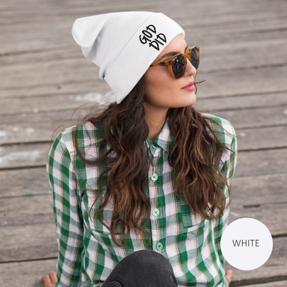 GOD DID - Embroidered Knit Statement Beanie