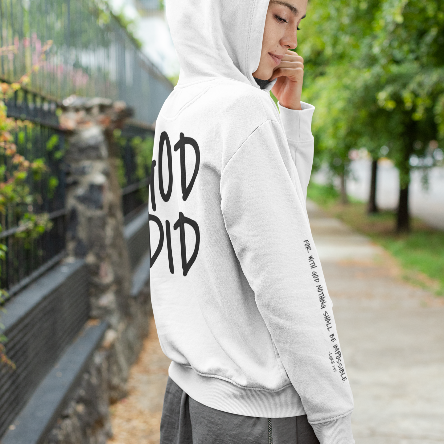 GOD DID - Christian Faith Statement Hoodie For Believers And Prayer Warriors