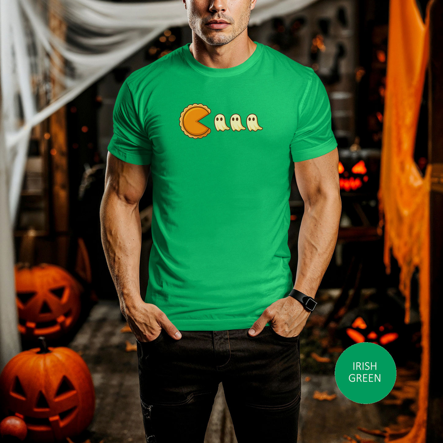 Pac-Man Style Ghost Chomp Tee | Retro Arcade Gamer Shirt
