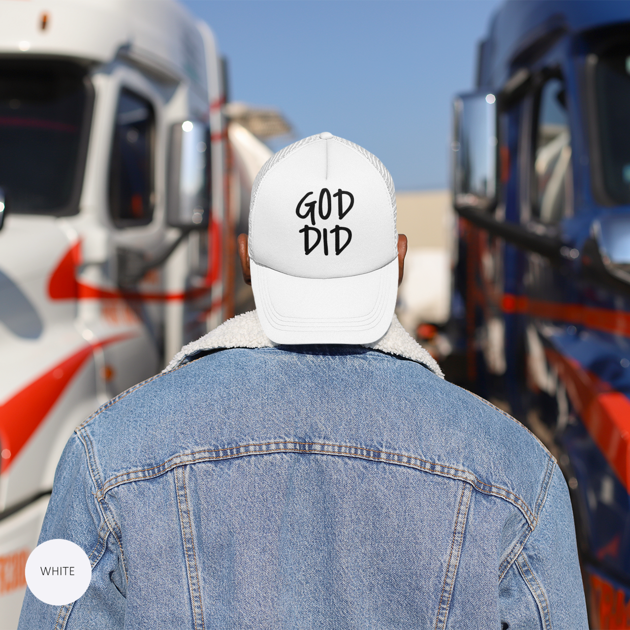 GOD DID - Snapback Faith-Based Trucker Cap For Christians, Prayer Warriors, Believers