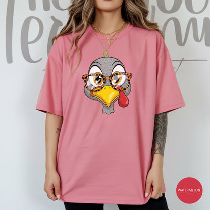 Quirky Turkey Thanksgiving T-Shirt, Funny Holiday Tee, Casual Thanksgiving Apparel